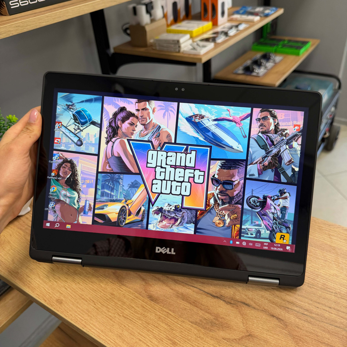Cенсорний ноутбук-трансформер Dell Inspiron 13 7375 2в1/ 13.3" FullHD, IPS/ AMD Ryzen 5 2500U (4 ядра/ 8 потоків)/ AMD Radeon Vega 8/ 16 GB/ 256 GB SSD M2 (Б/В)