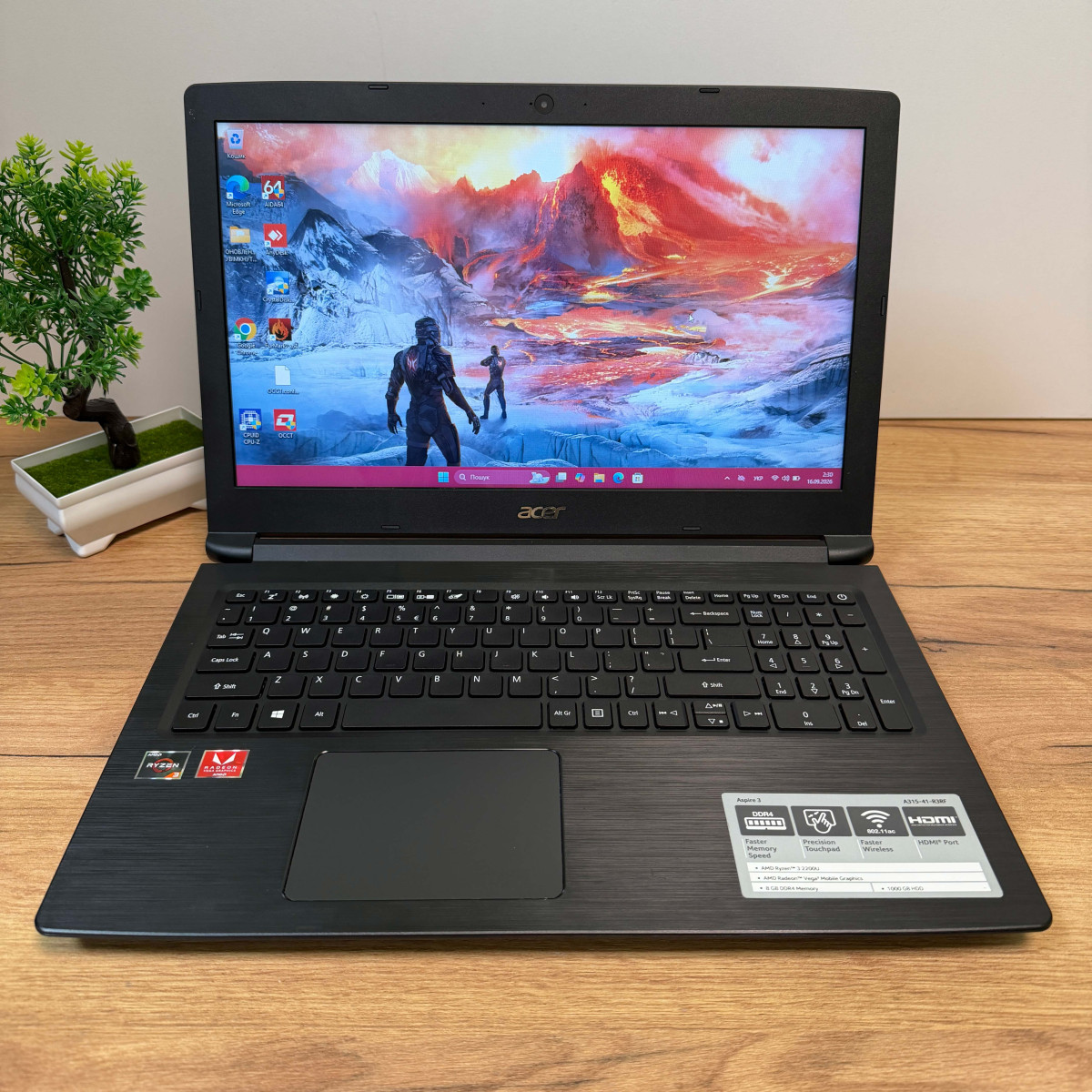 Ноутбук Acer Aspire 3 A315-41/ 15.6 HD/ AMD Ryzen 3 2200U (2.5 - 3.4 ГГц)/ AMD Radeon Vega 3/ 8 GB/ 256 GB SSD (Б/В)