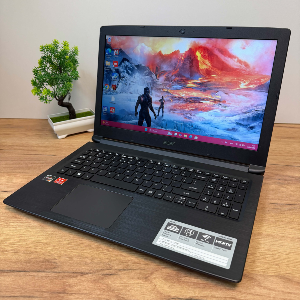 Ноутбук Acer Aspire 3 A315-41/ 15.6 HD/ AMD Ryzen 3 2200U (2.5 - 3.4 ГГц)/ AMD Radeon Vega 3/ 8 GB/ 256 GB SSD (Б/В)