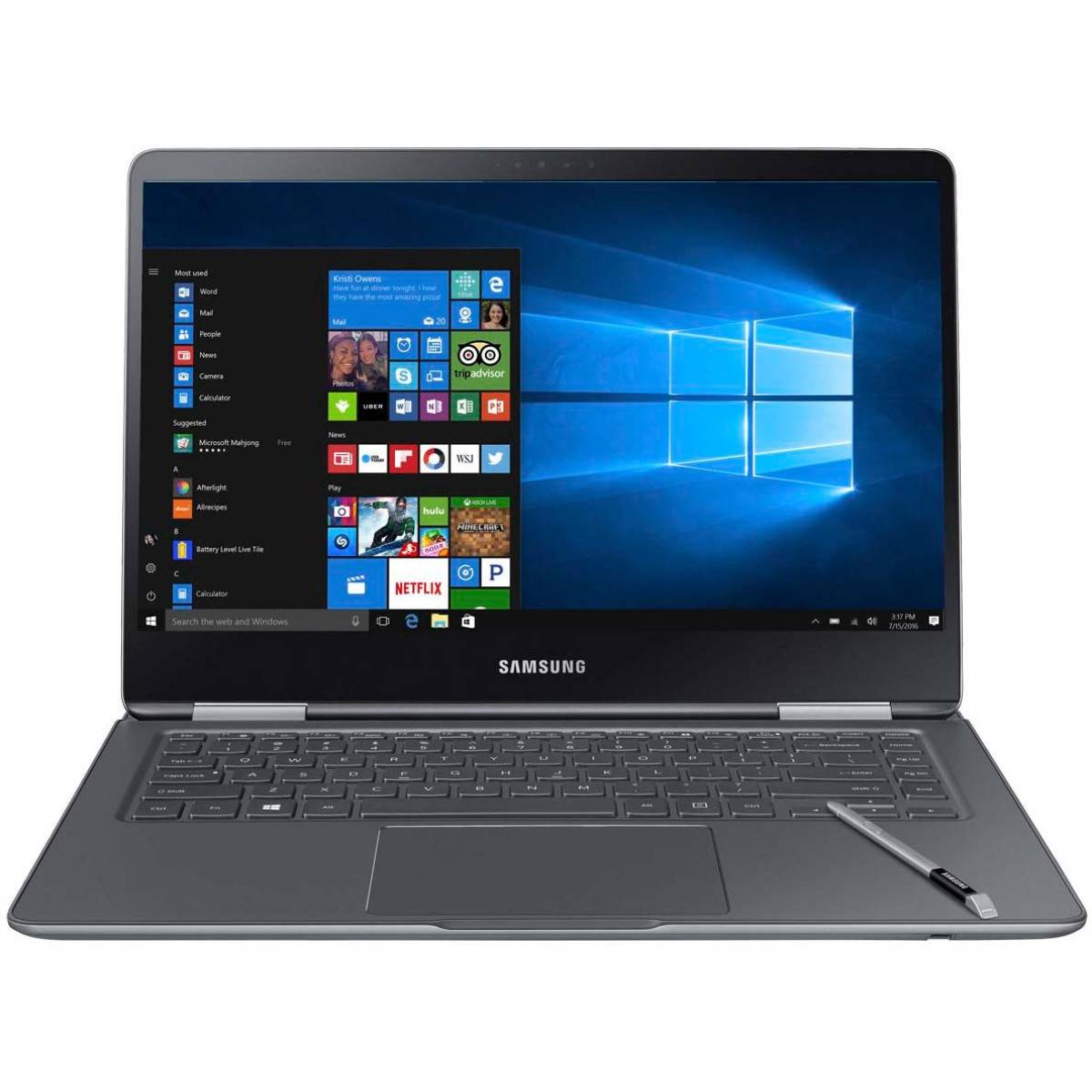 Сенсорний ультрабук 2в1 Samsung 9 Pro (NP940X5N)/  15.0" FullHD, IPS/ Intel Core i7 8550U (4 ядра/ 8 потоків)/ AMD Radeon 500 (на 2 GB)/ 16 GB/ 128 GB SSD (Б/В)